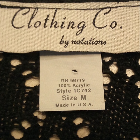 Black Knit Lace Sweater/Shrug - Picture 7 of 8